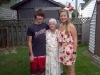 Alana & Mac with grandma in the summer